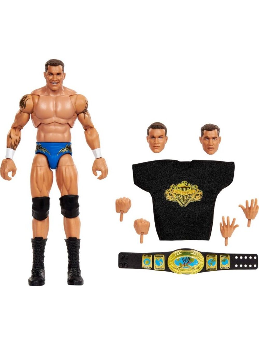 Ultimate Edition 6-Inch WWE Action Figure Set with Accessories, Swappable Heads